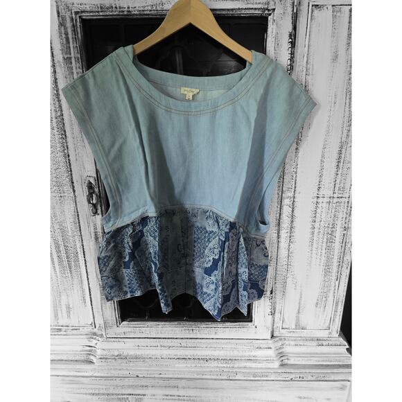 Anthropologie Pilcro Sleeveless Twofer Top - New XL - Picture 5 of 5